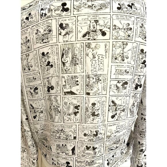 Disney Size Small Connect Bomber Style Jacket Sheer Cartoon Reel Black White - Picture 4 of 6